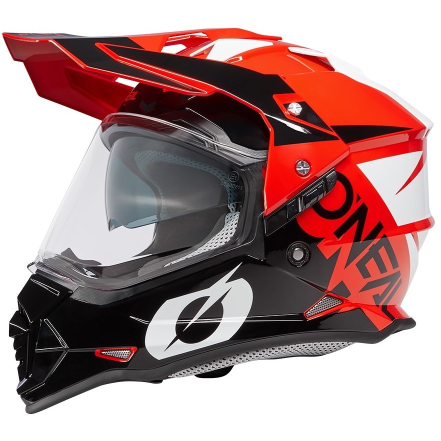 Casco Moto Integrale Oneal SIERRA Helmet R V.23 Nero Rosso