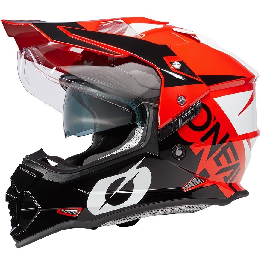 Casco Moto Integrale Oneal SIERRA Helmet R V.23 Nero Rosso