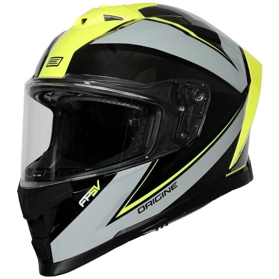 Casco Moto Integrale Origine ETNA MINIMAL YELLOW BLACK Giallo Nero