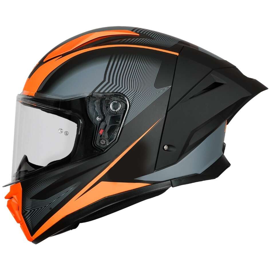 Casco Moto Integrale ORIGINE PISTA ELEMENTARY Arancio Nero