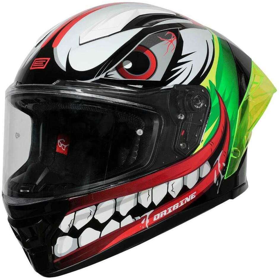 Casco Moto Integrale ORIGINE PISTA JOKER Nero Verde