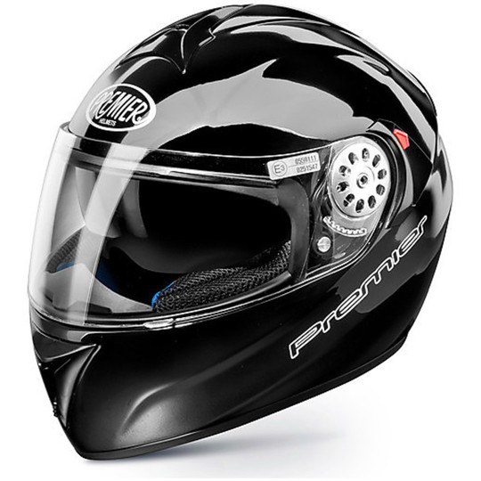 Casco Moto integrale Premier Angel Monocolore Nero Lucido Doppia Visiera