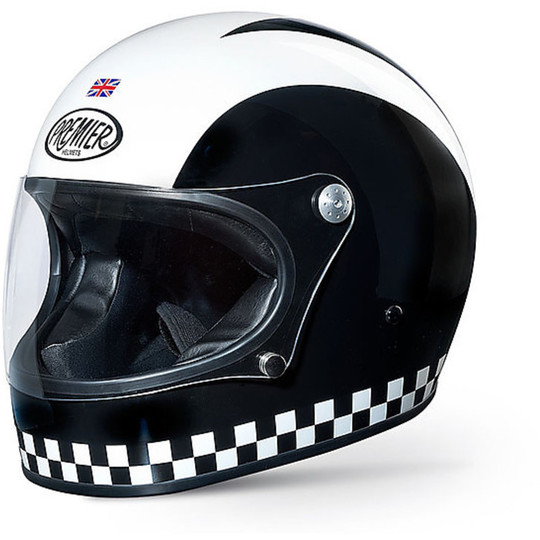 Casco Moto Integrale Premier Trophy Stile anni 70 Colorazione Retrò