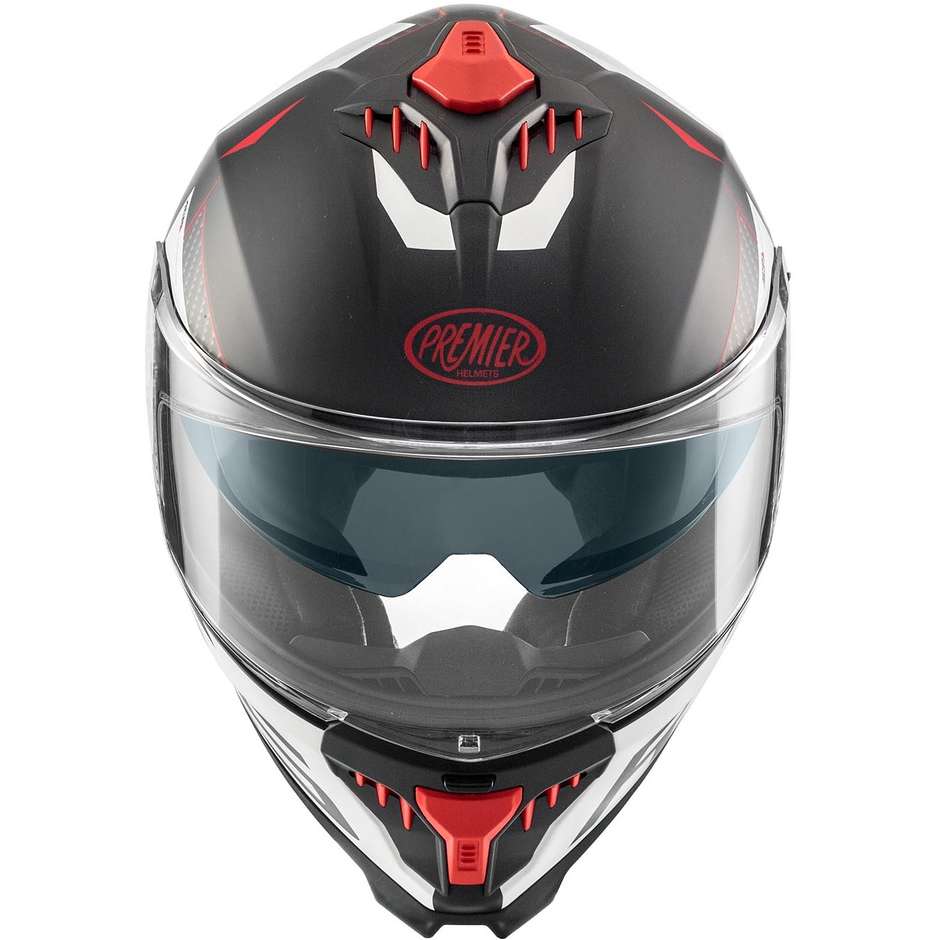 Casco Moto Integrale Premier TYPHOON RS2BM Bianco Nero Opaco