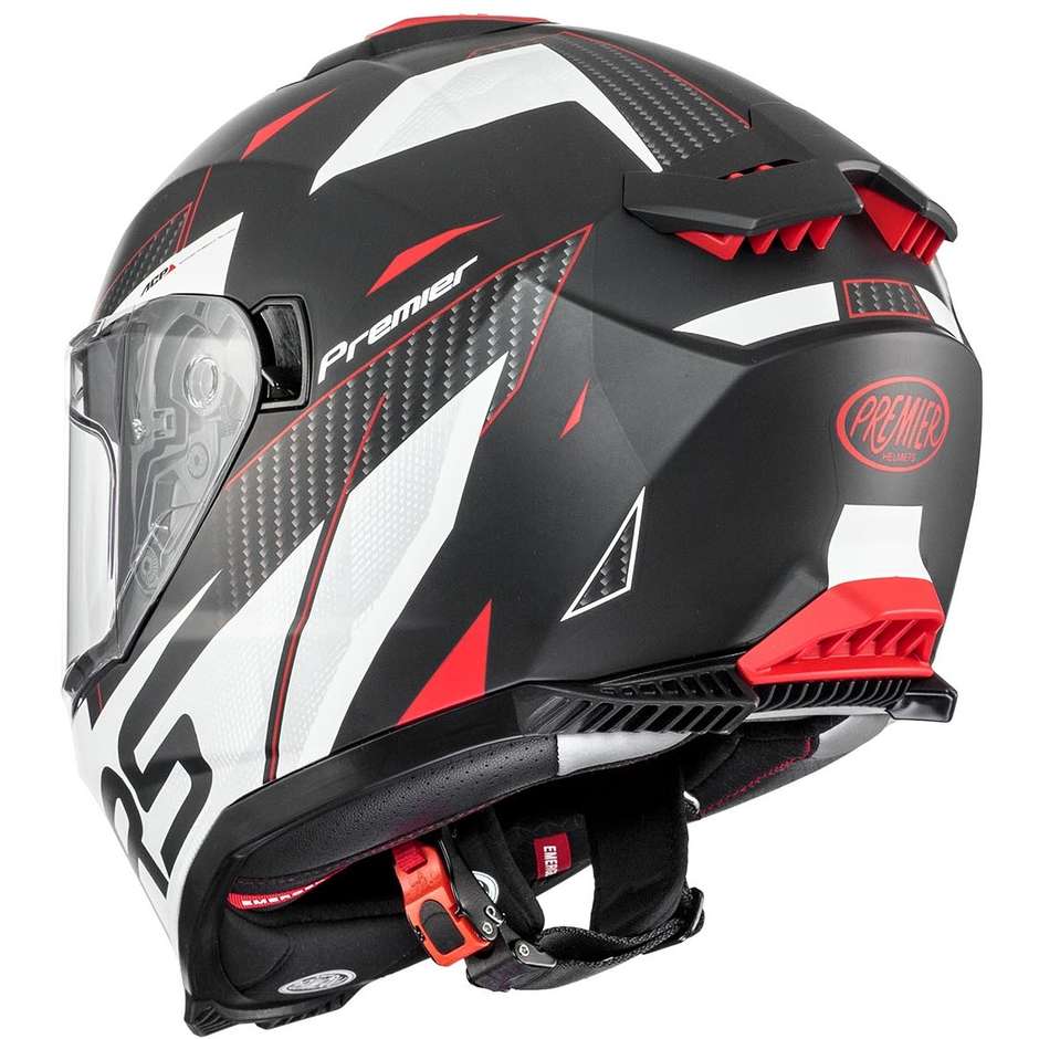 Casco Moto Integrale Premier TYPHOON RS2BM Bianco Nero Opaco