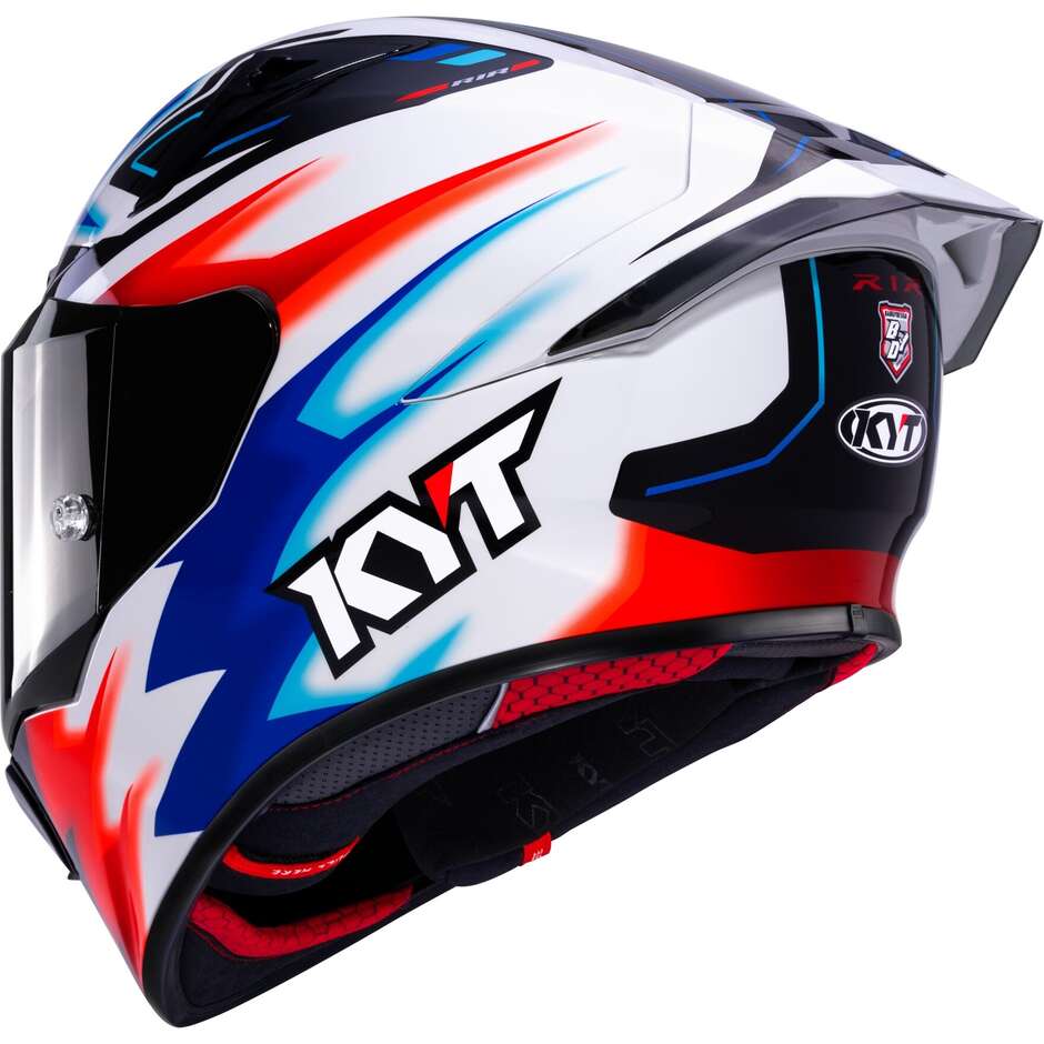 Casco Moto Integrale Racing Kyt R1R HYPERSPACE Bianco