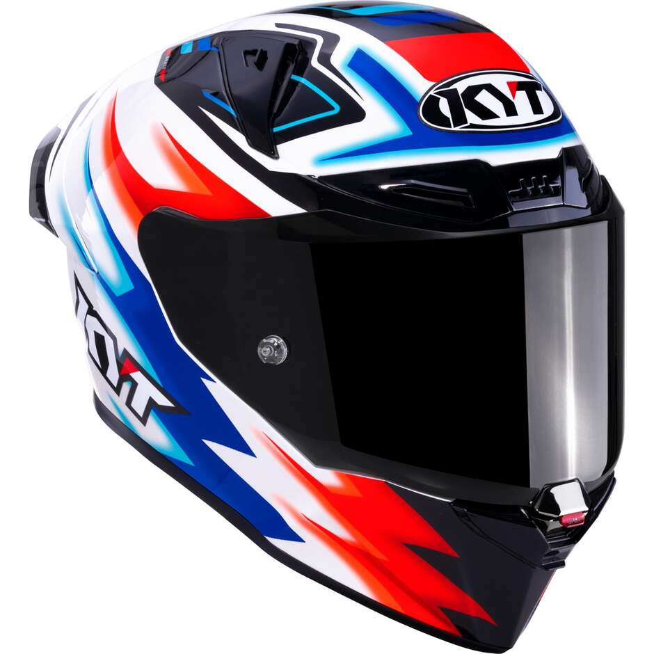 Casco Moto Integrale Racing Kyt R1R HYPERSPACE Bianco