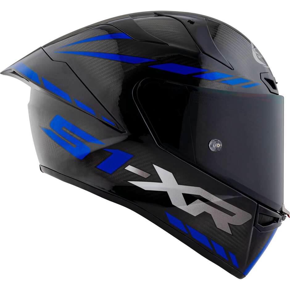 Casco Moto Integrale Racing Suomy S1-XR GP CARBON HYPERSONIC Blu FIM