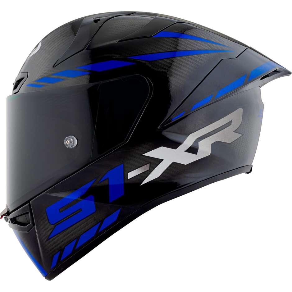 Casco Moto Integrale Racing Suomy S1-XR GP CARBON HYPERSONIC Blu FIM