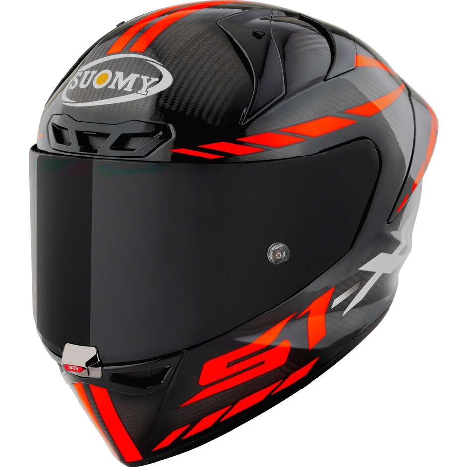 Casco Moto Integrale Racing Suomy S1-XR GP CARBON HYPERSONIC Rosso FIM