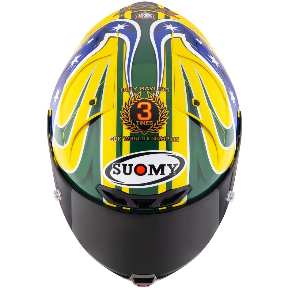 Casco Moto Integrale Racing Suomy S1-XR GP TROYBAYLISS REPLICA 2005 E06 FIM