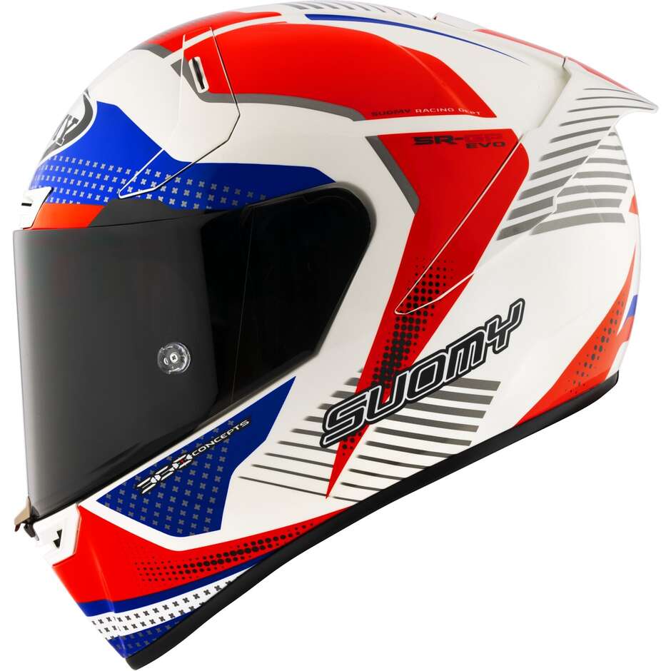 Vollgesichts-Rennmotorradhelm Suomy SR-GP EVO AIRSPEED Rot Blau