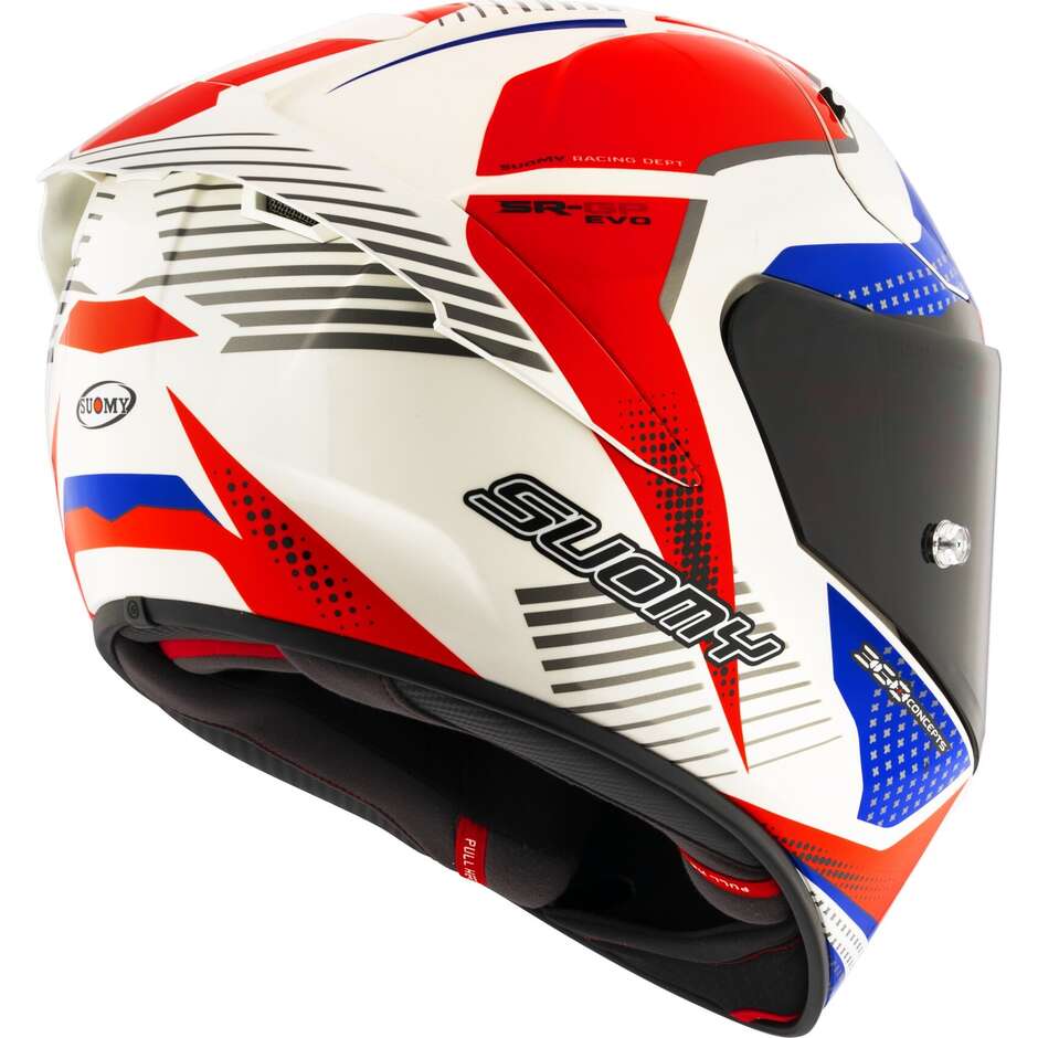 Vollgesichts-Rennmotorradhelm Suomy SR-GP EVO AIRSPEED Rot Blau