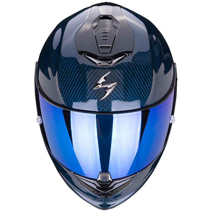 Casco Moto Integrale Scorpion EXO-1400 EVO CARBON AIR SOLID Blu