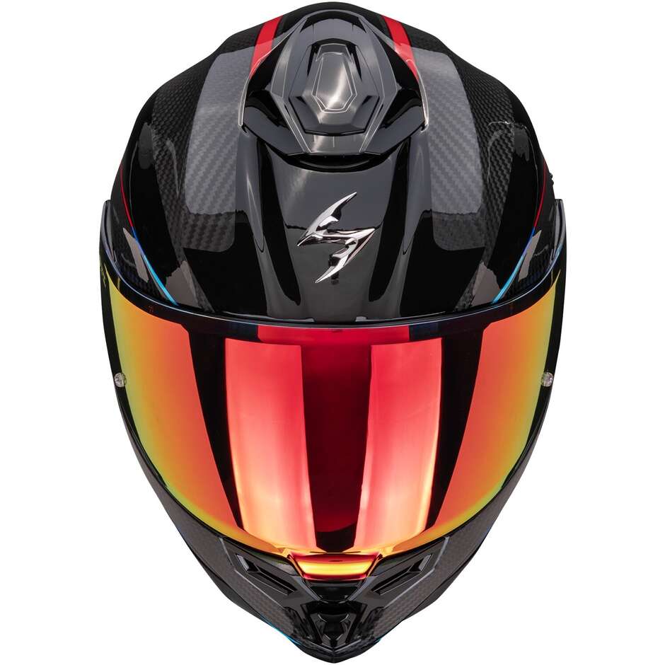Casco Moto Integrale Scorpion EXO-1500 CARBON AIR MUNDI Nero Rosso