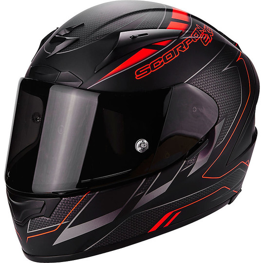 Casco Moto Integrale Scorpion Exo-2000 Evo Air Cup Nero Chameleon Rosso