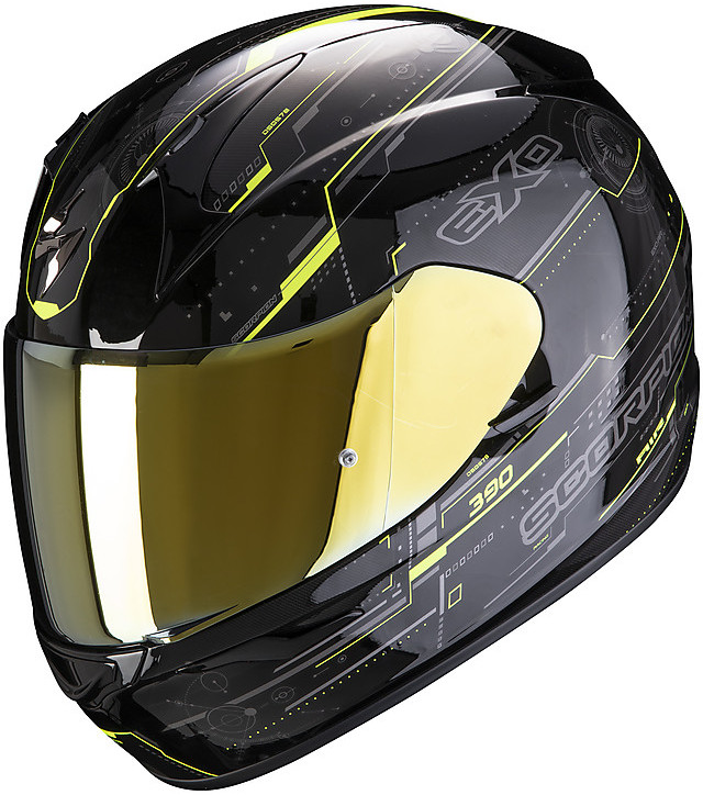 Casco Jet moto scooter - Scorpion EXO 220 - Yell Fluo