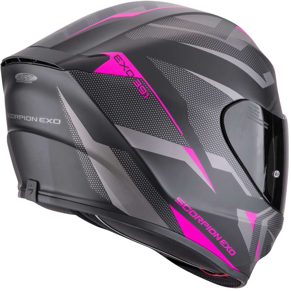 Casco Moto Integrale Scorpion EXO-391 AAXO Nero Opaco Rosa Vendita - Foto 10