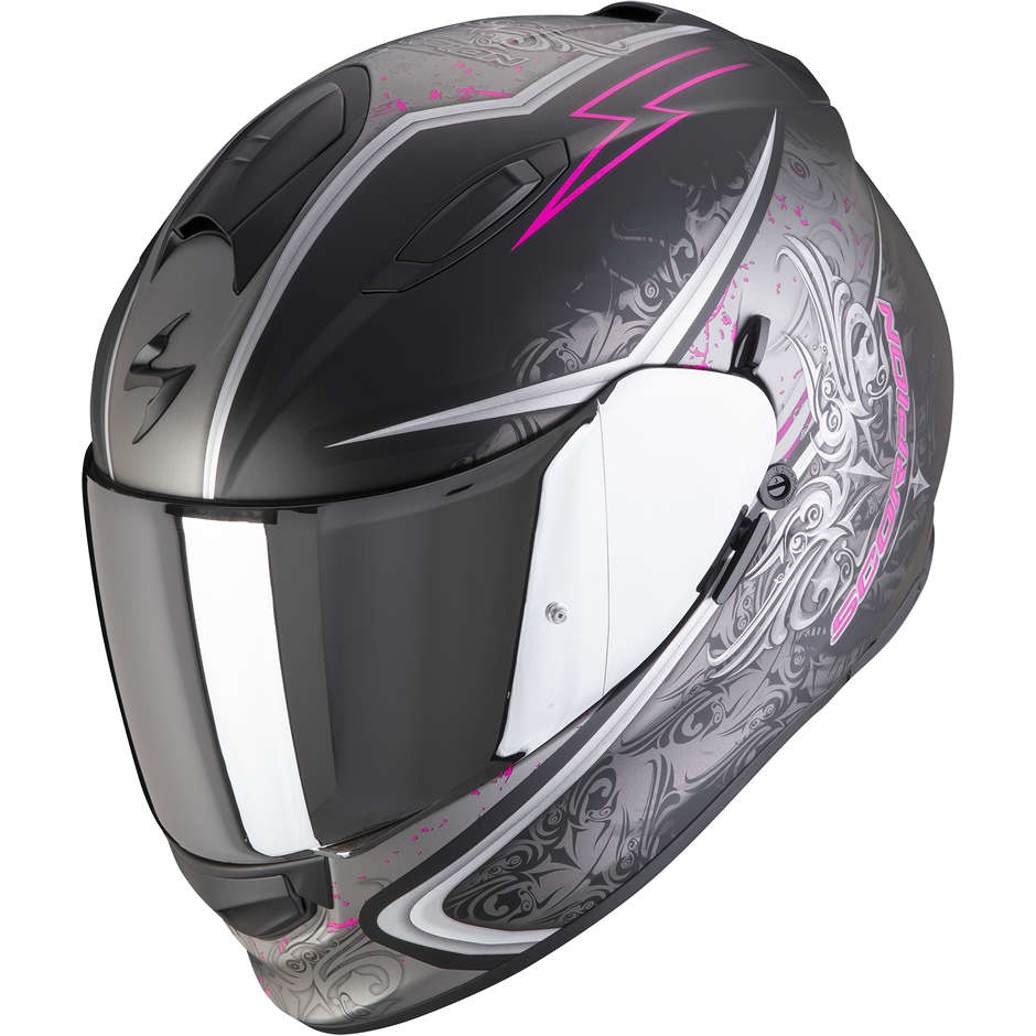 Casco Moto Integrale Scorpion EXO-491 RUN Nero Opaco Rosa