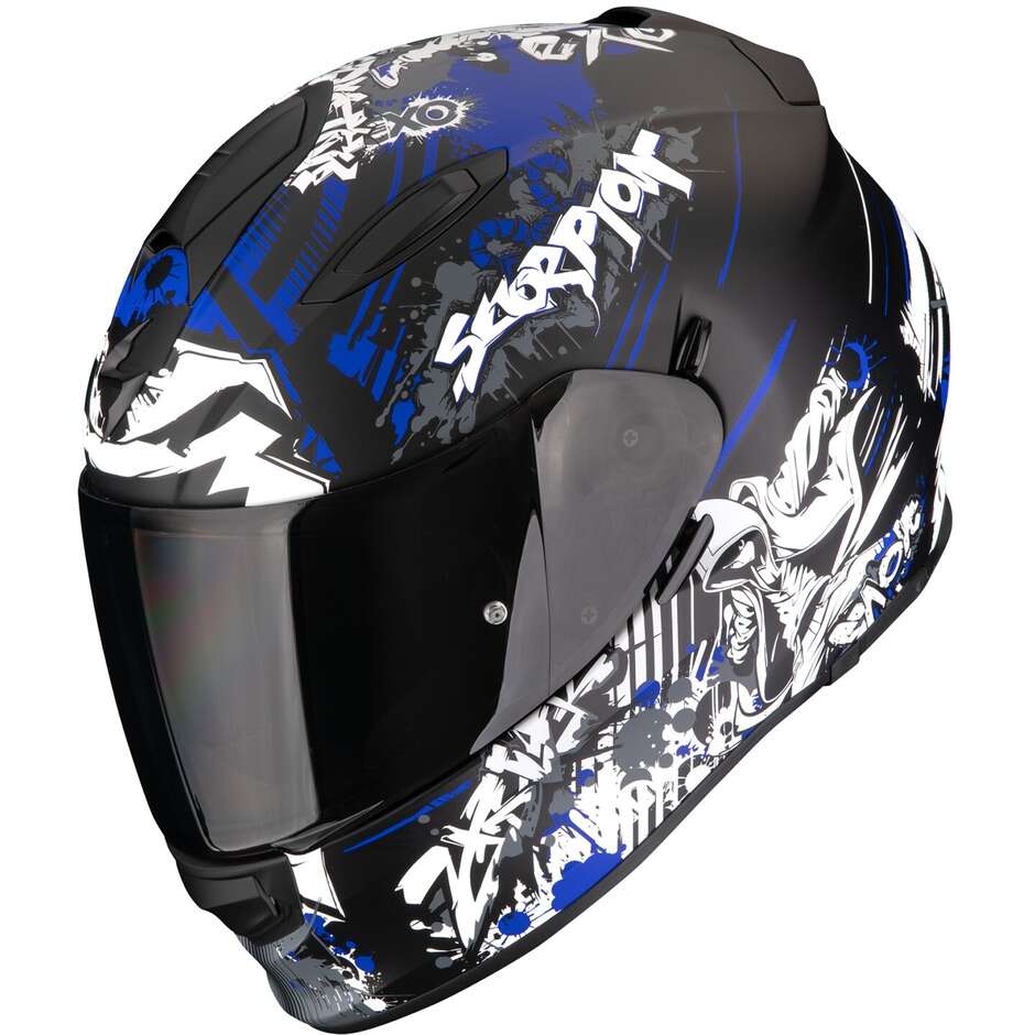 Casco Moto Integrale EXO-491 SPECTOR Opaco Nero Blu taglia XS