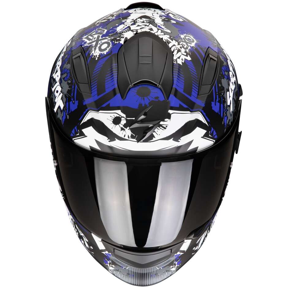 Casco Moto Integrale Scorpion EXO-491 SPECTOR Opaco Nero Blu