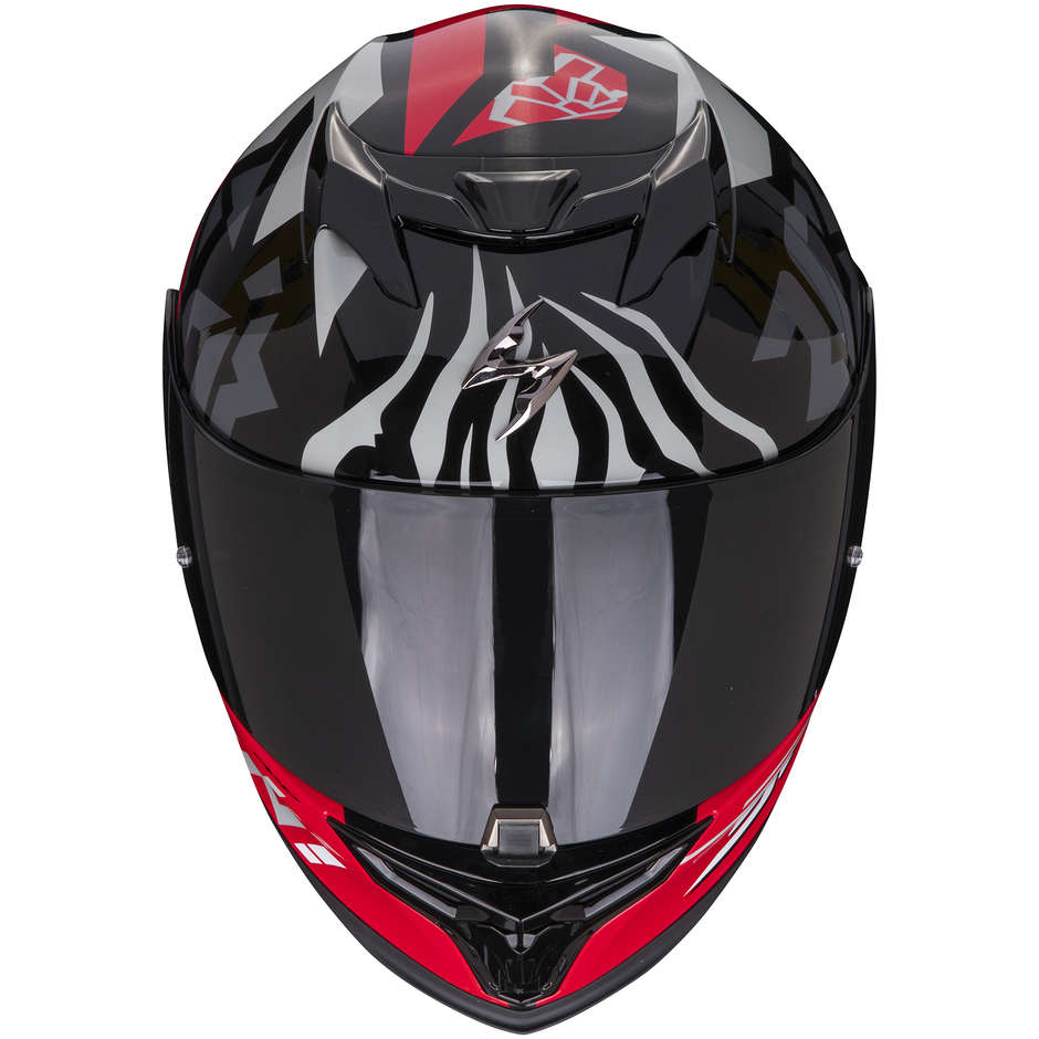 Casco Moto Integrale Scorpion EXO-520 AIR  ROK BAGOROS Nero Rosso
