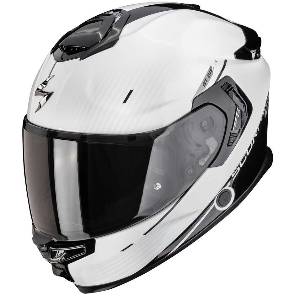 Casco Moto Integrale Scorpion EXO-GT SP AIR ASPHALT Bianco perla Nero