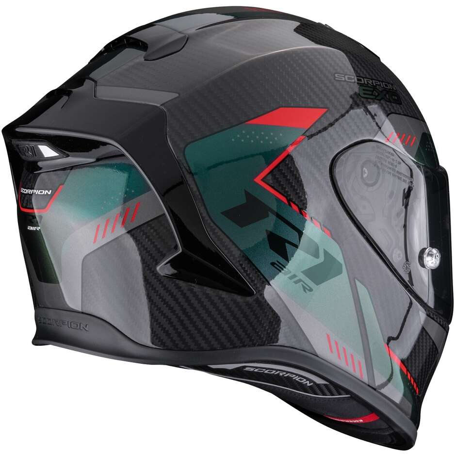 Casco Moto Integrale Scorpion EXO-R1 EVO CARBON AIR PROPEL Nero Verde
