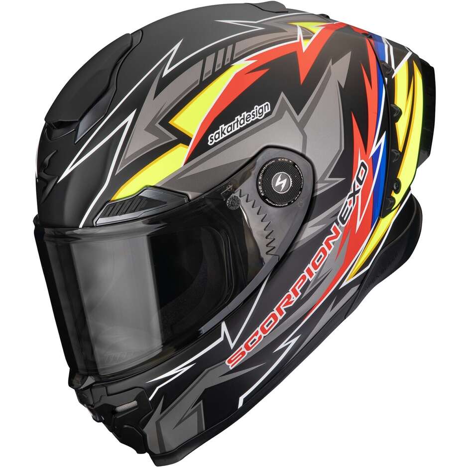 Casco Moto Integrale EXO-RACE AIR MOVE ON Nero Ross taglia XS