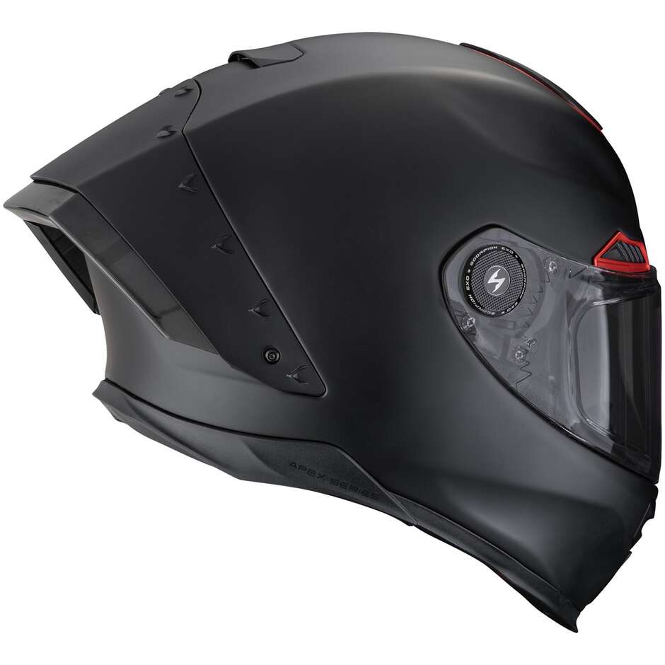 Casco Moto Integrale Scorpion EXO-RACE AIR SOLID Nero Rosso Opaco