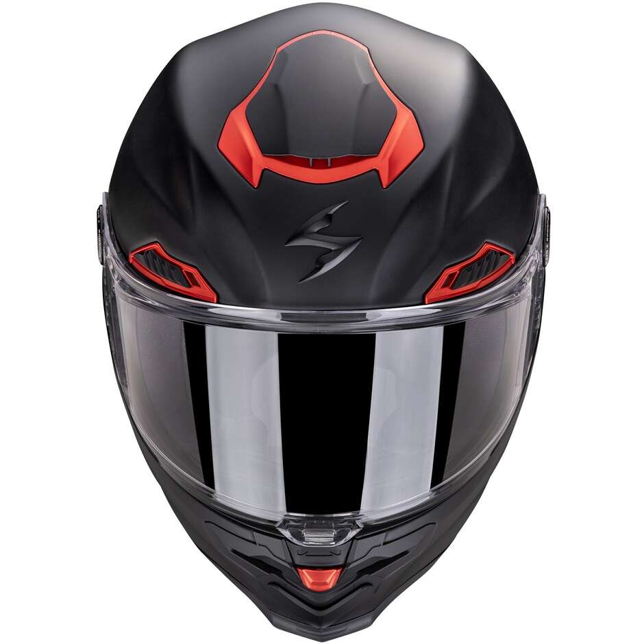 Casco Moto Integrale Scorpion EXO-RACE AIR SOLID Nero Rosso Opaco