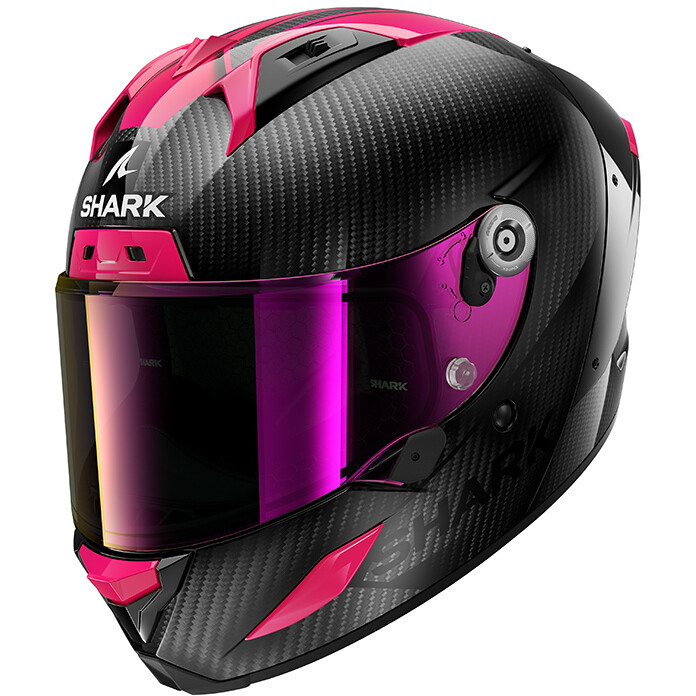 Casco Moto Integrale AERON CARBON SKIN Blu Viola Carbo taglia XS