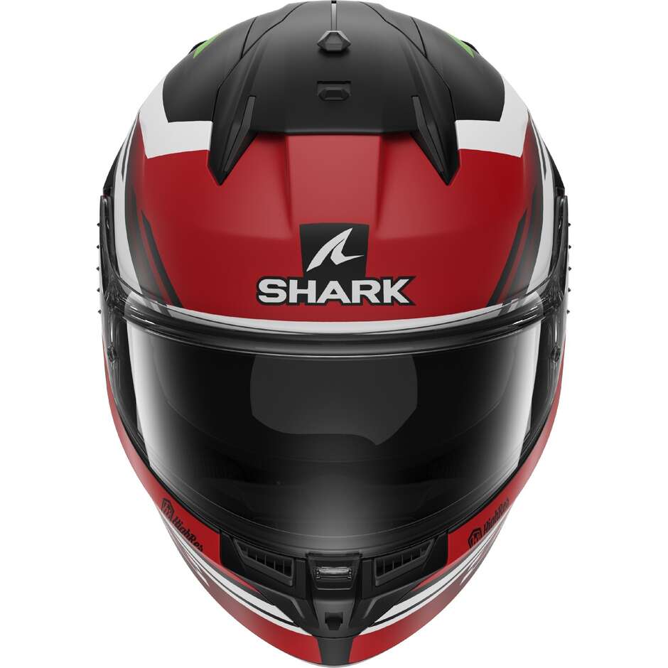 Casco Moto Integrale Shark D-SKWAL 3 FIRSTLAP Mat Nero Rosso Verde