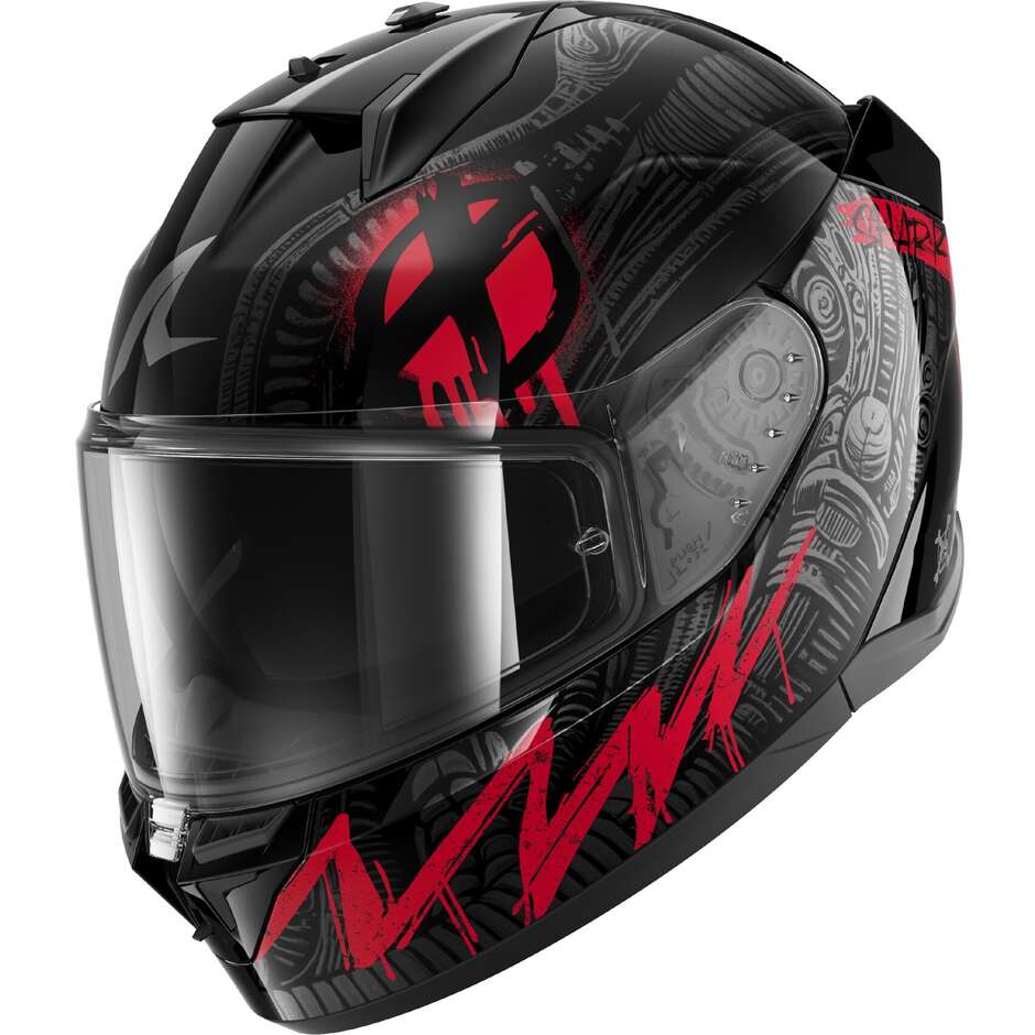 Casco Moto Integrale D-SKWAL 3 SHIEVER Nero Antracite taglia XL