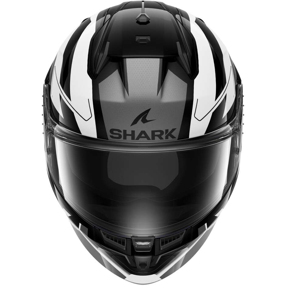 Casco Moto Integrale Shark D-SKWAL 3 SIZLER Nero Bianco Antracite