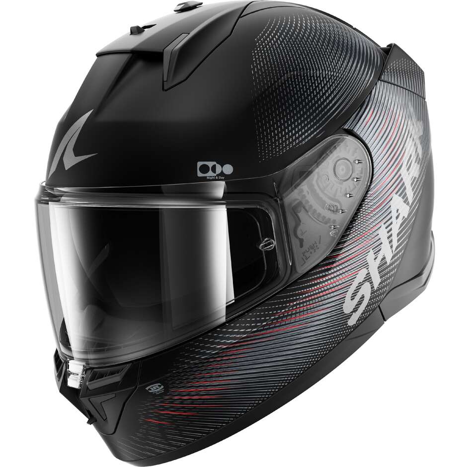 Casco Moto Integrale Shark D-SKWAL 3 SP LYNE Nero Antracite Rosso