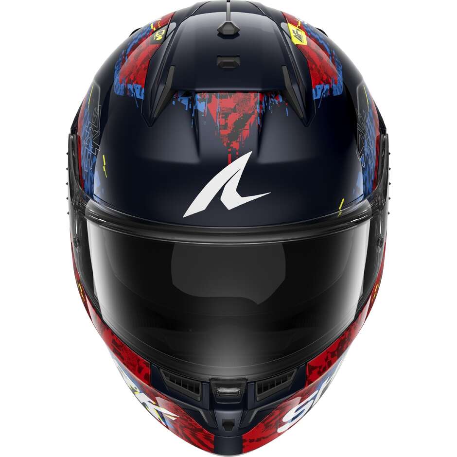 Casco Moto Integrale Shark D-SKWAL 3 SPEED-VIB Blu Rosso Blu