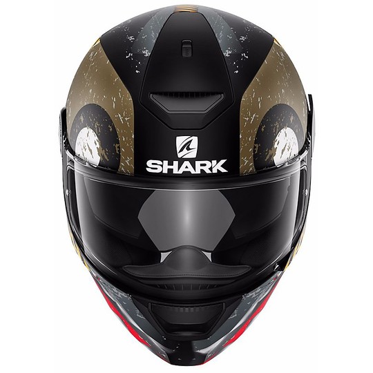 Casco Moto Integrale Shark D-SKWAL Saurus Mat Marrone Antracite