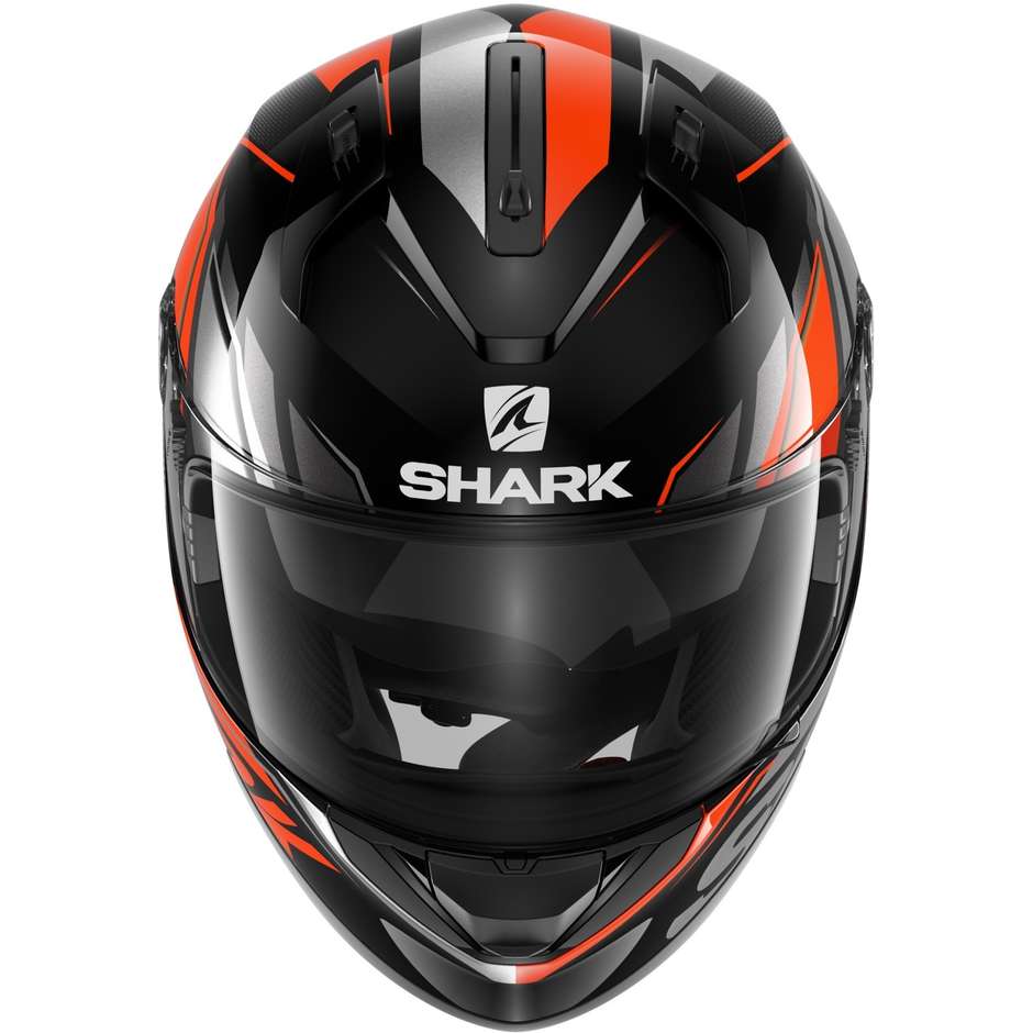 Casco Moto Integrale Shark RIDILL 1.2 PHAZ Nero Arancio Antracite