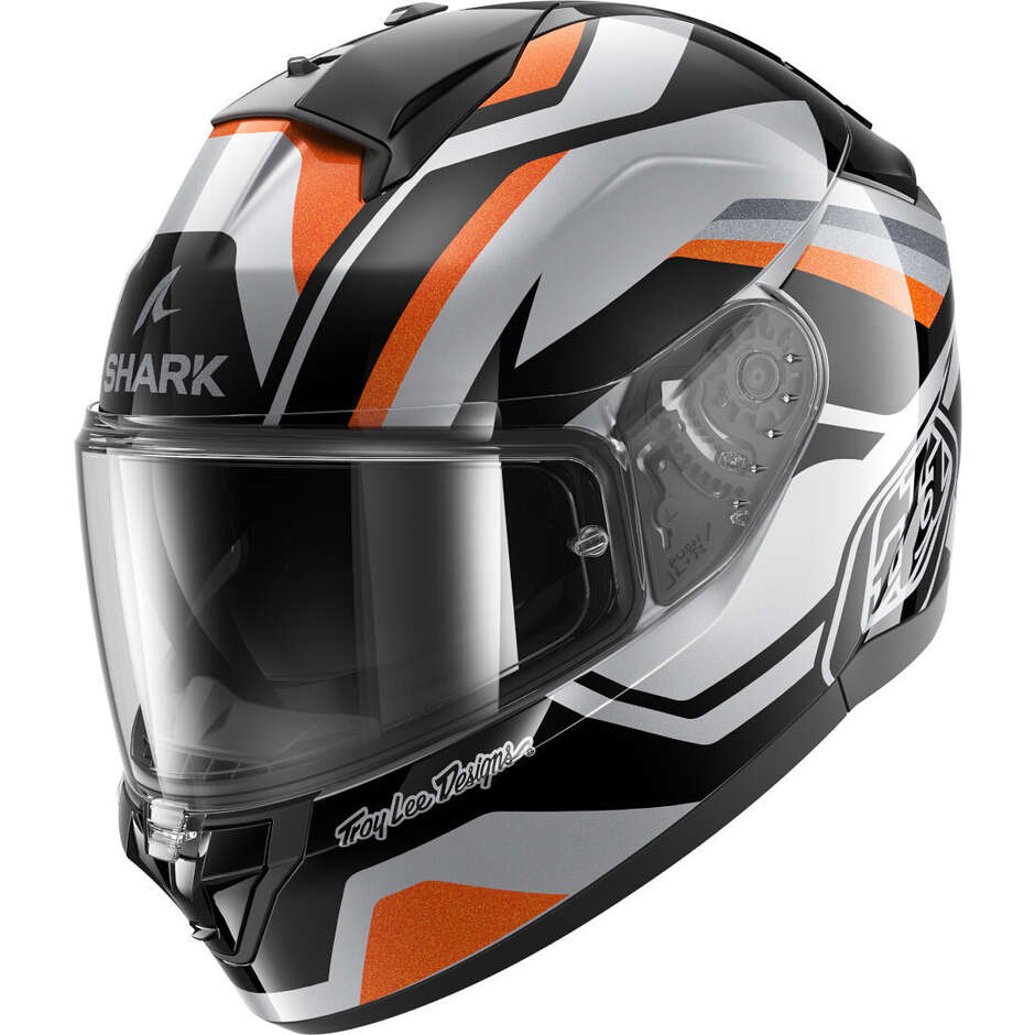 Casco Moto Integrale RIDILL 2 APEX Argento Nero Aranci taglia 2X