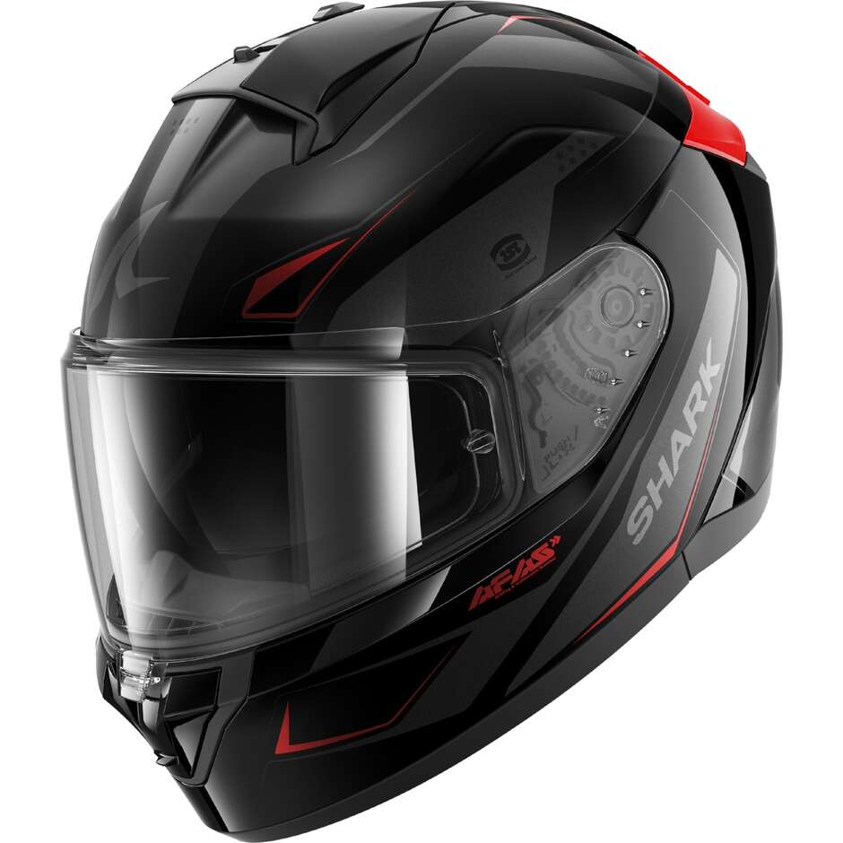 Casco Moto Integrale Shark RIDILL 2 MEKARIUM Nero Antracite Rosso
