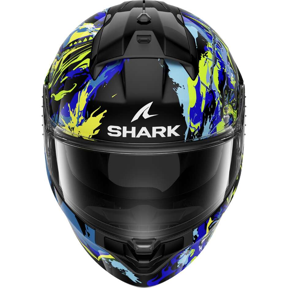 Casco Moto Integrale Shark RIDILL 2 RAGING BEAST Nero Blu Verde