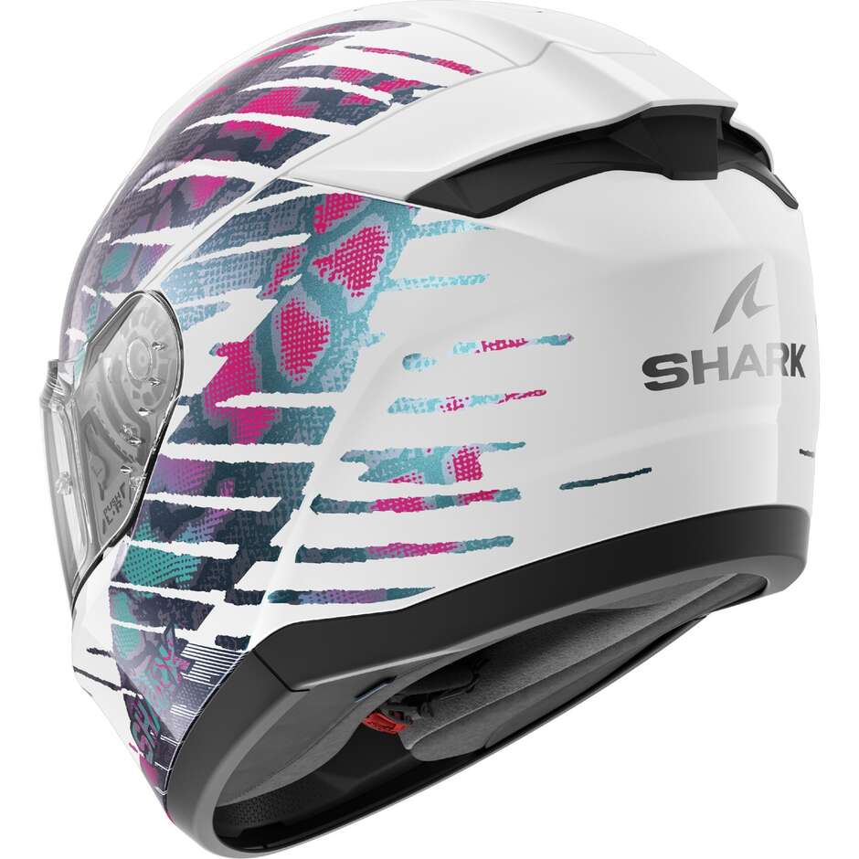 Casco Moto Integrale Shark RIDILL 2 REPTAIA Bianco Viola Cameleon
