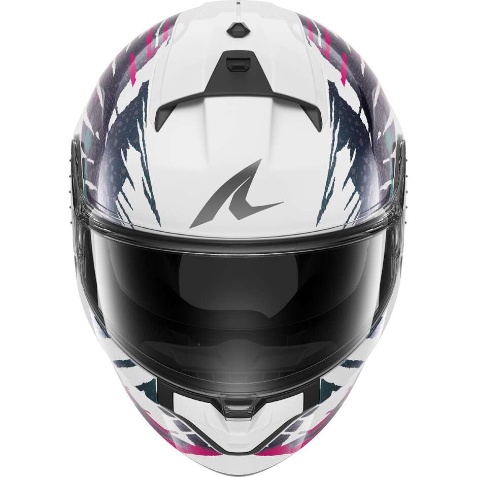 Casco Moto Integrale Shark RIDILL 2 REPTAIA Bianco Viola Cameleon