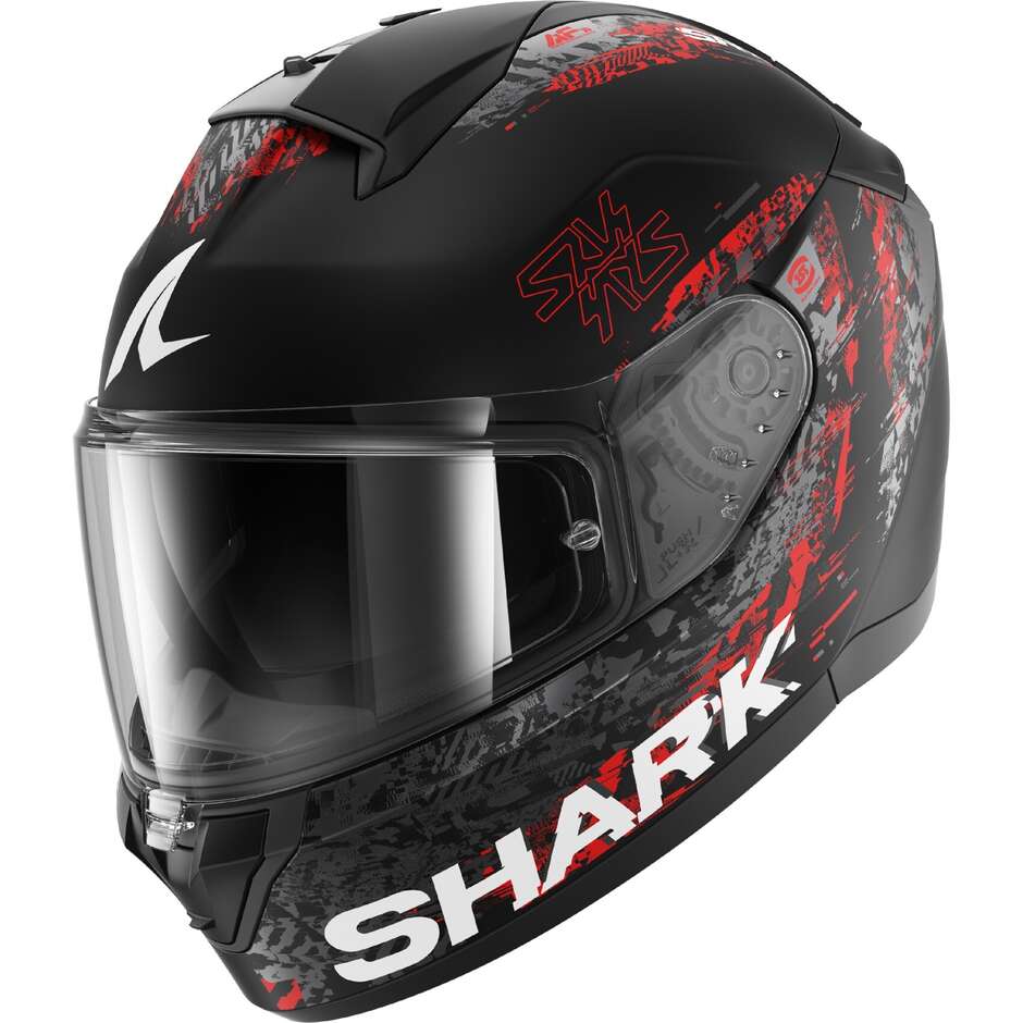 Casco Moto Integrale Shark RIDILL 2 SPEED-VIB Mat Nero Antracite Rosso