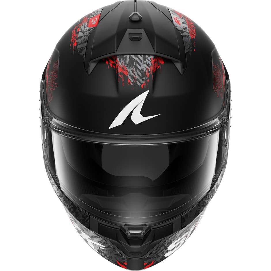 Casco Moto Integrale Shark RIDILL 2 SPEED-VIB Mat Nero Antracite Rosso