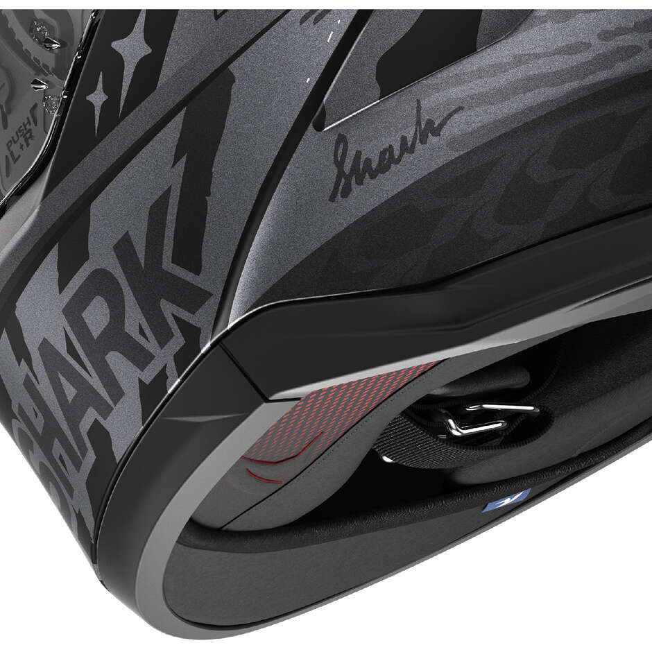 Casco Moto Integrale Shark SKWAL CUP SPEED-FANCY Mat Nero Antracite Silver