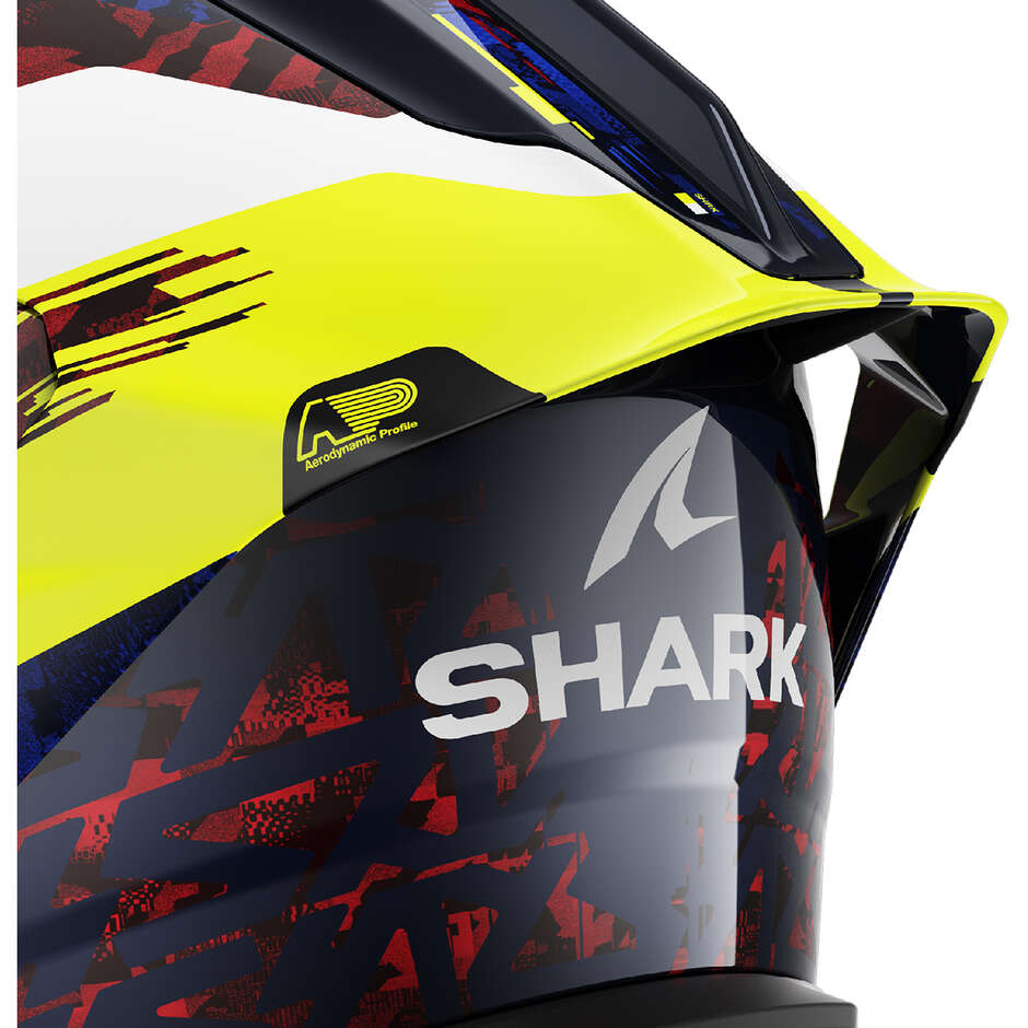 Casco Moto Integrale Shark SKWAL CUP SPEED-VIB Blu Rosso Giallo