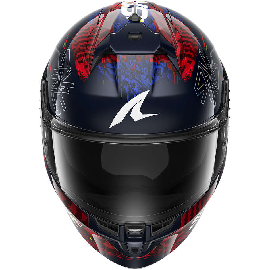 Casco Moto Integrale Shark SKWAL CUP SPEED-VIB Blu Rosso Giallo