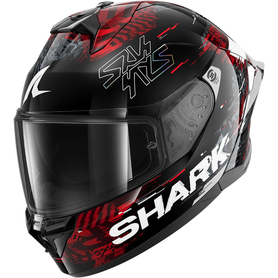 Casco Moto Integrale Shark SKWAL CUP SPEED-VIB Nero Rosso Silver